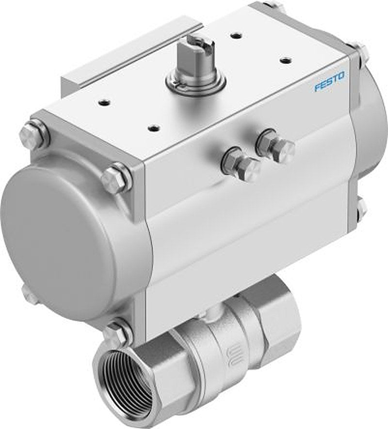 Festo Ball type Pneumatic Actuated Valve, 8 bar, EN 10226-1, Female 1/4 in