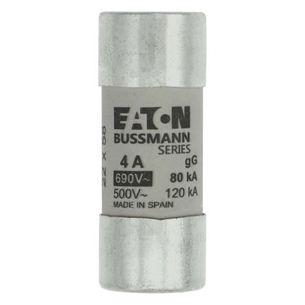 Eaton 4A Ceramic Cartridge Fuse, 22 x 58 mm