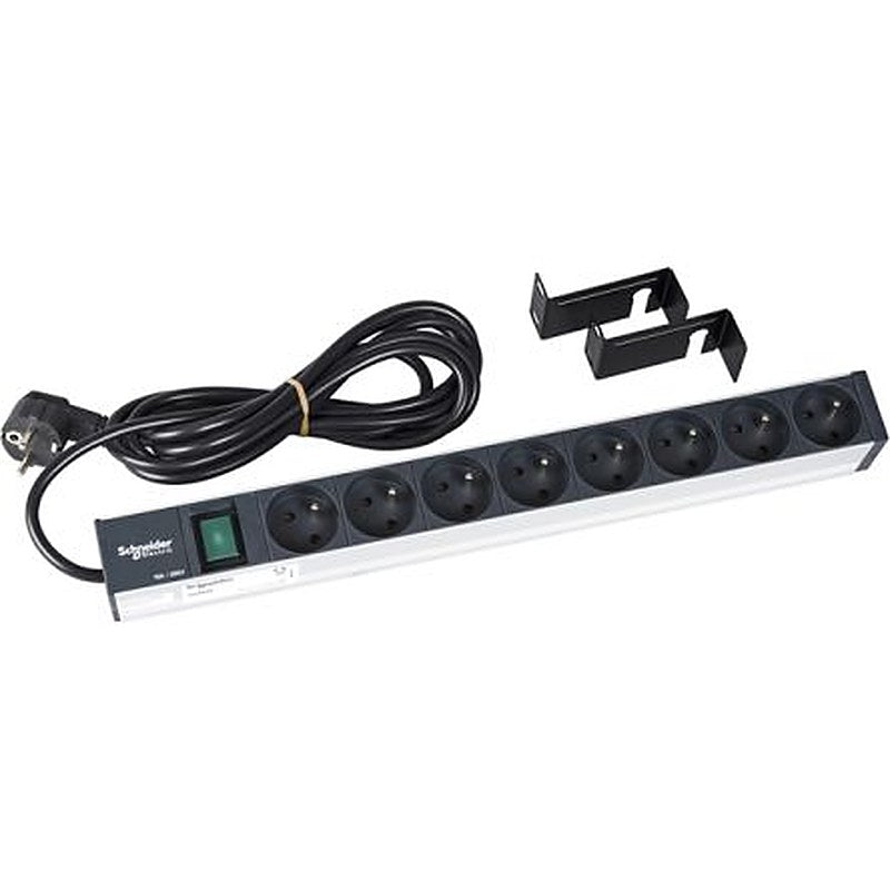 Schneider Electric 8 Socket Type E Extension Socket Power Panel, 230V ac