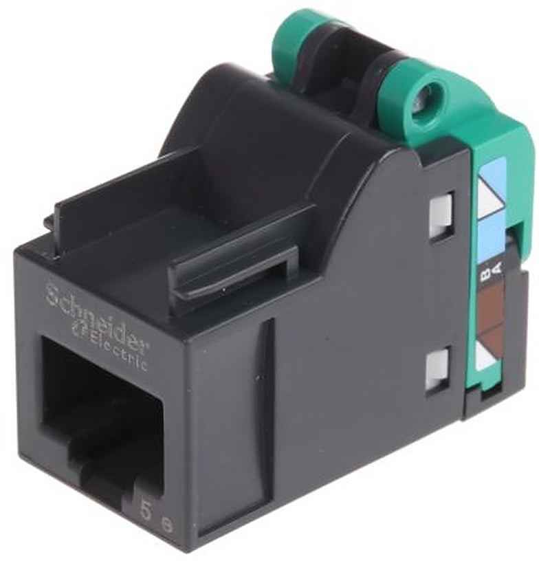 Schneider Electric Actassi Series RJ45 Connector Female, Cable, Cat5e U/UTP Shield Straight 1 Port 8 Way