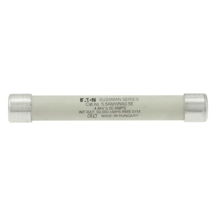 Eaton 0.5A Cartridge Fuse, 142 x 20.6 mm