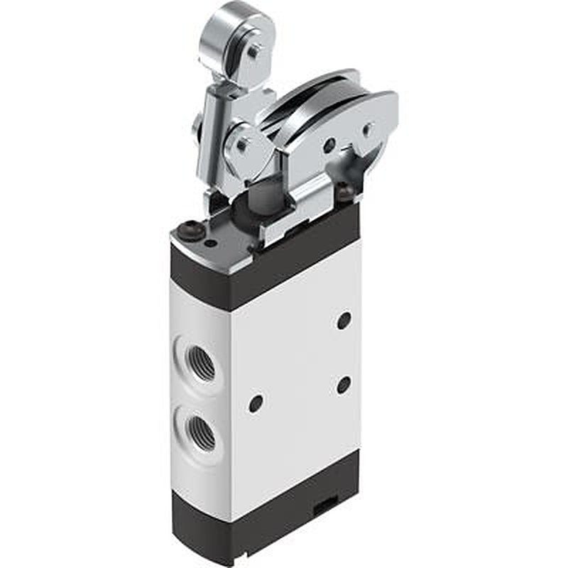 Festo Roller Lever Pneumatic Manual Control Valve VMEF Series, NPT 1/8 in NPT, 8047104
