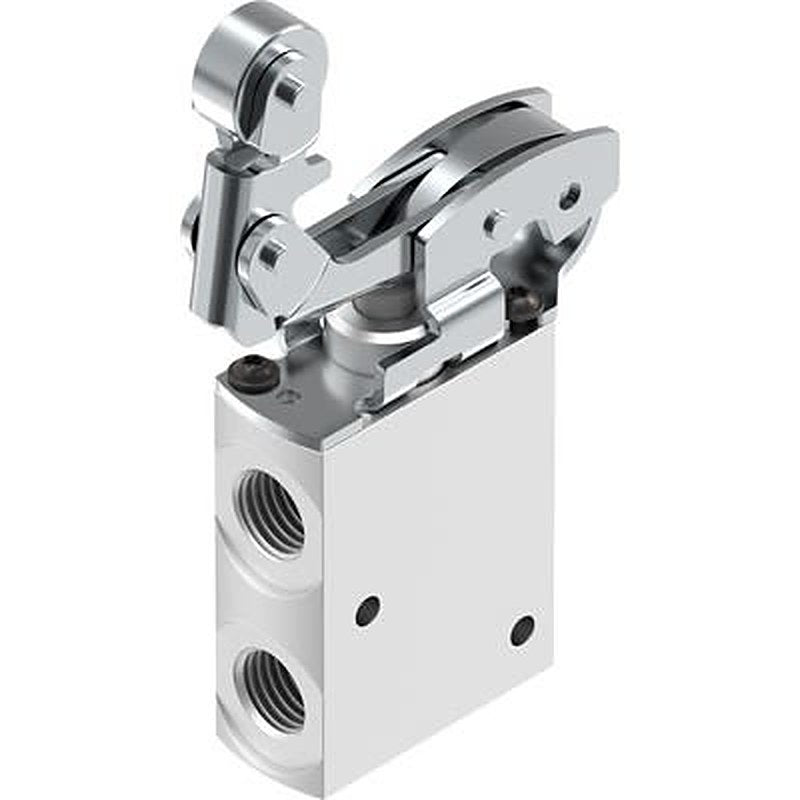 Festo Roller Lever Pneumatic Manual Control Valve VMEF Series, NPT 1/4 in NPT, 8047107