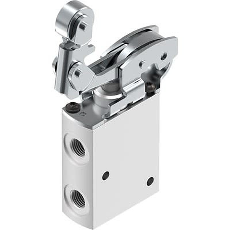 Festo Roller Lever Pneumatic Manual Control Valve VMEF Series, NPT 1/8 in NPT, 8047105