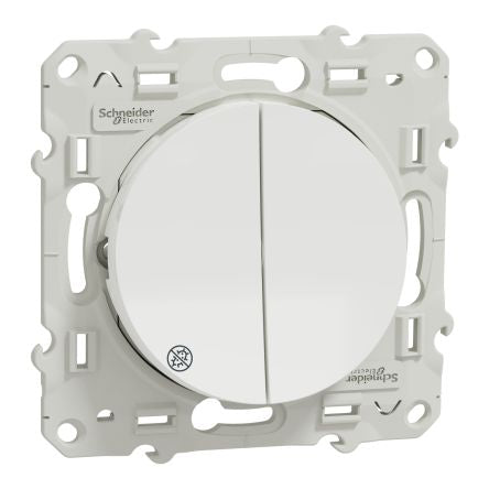 Schneider Electric Odace Series Illuminated Push Button Switch, Light Control, Flush, IP21D 250 V ac