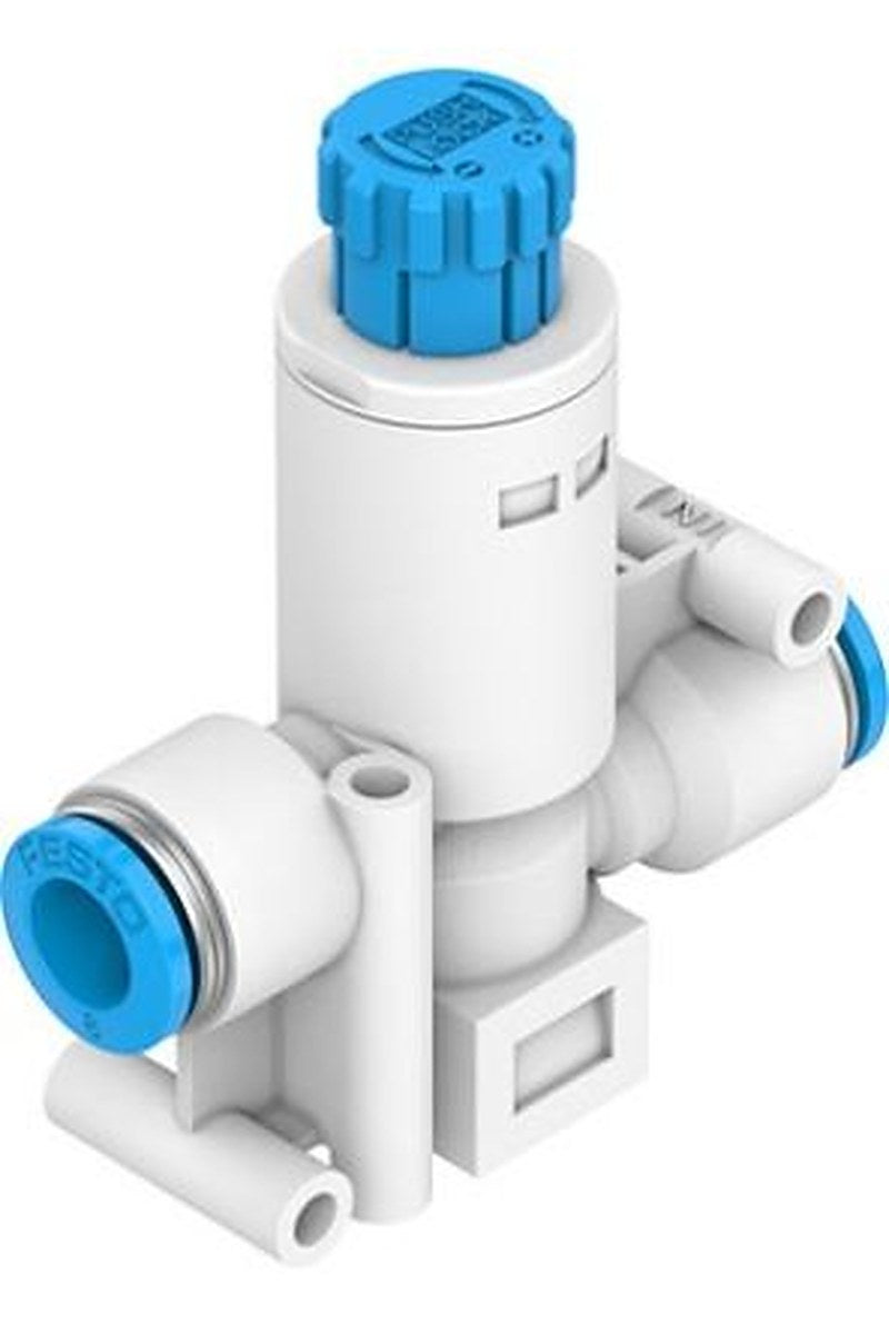 Festo Push In 6 mm Regulator - 8 bar, VRPA-C-Q6-E 90 L/min VRPA