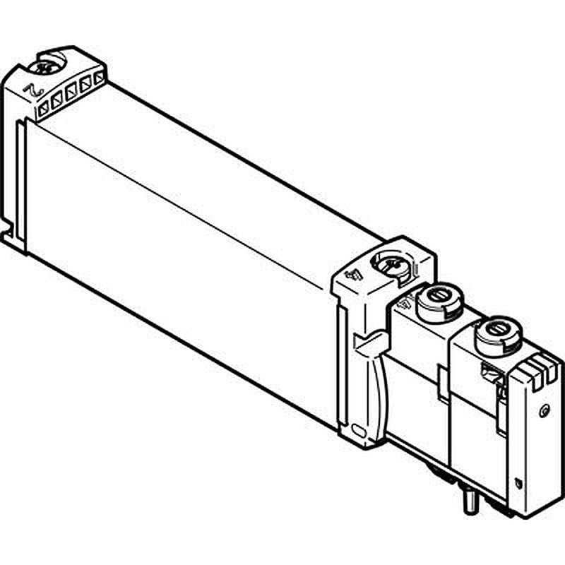 Festo Pneumatic Solenoid Valve - Monostable, Open, 2 x 3/2-Way Electric G VUVG-B18-T32U-MZT-F-1T1L Series 24V