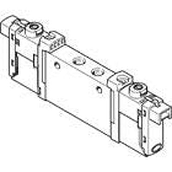 Festo Pneumatic Solenoid Valve - 5/2 Solenoid Metric VUVG Series 24V dc