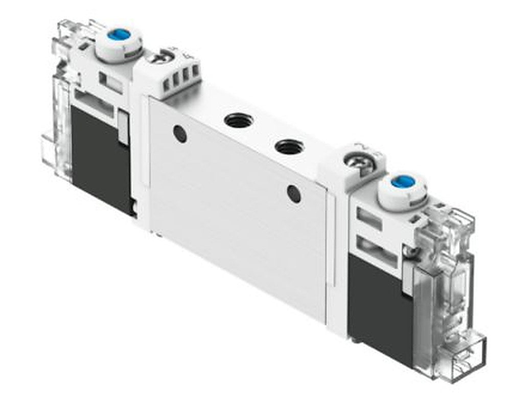 Festo Pneumatic Solenoid Valve - 2 x 3/2-Way, Monostable, Open Electric VUVG Series 24V