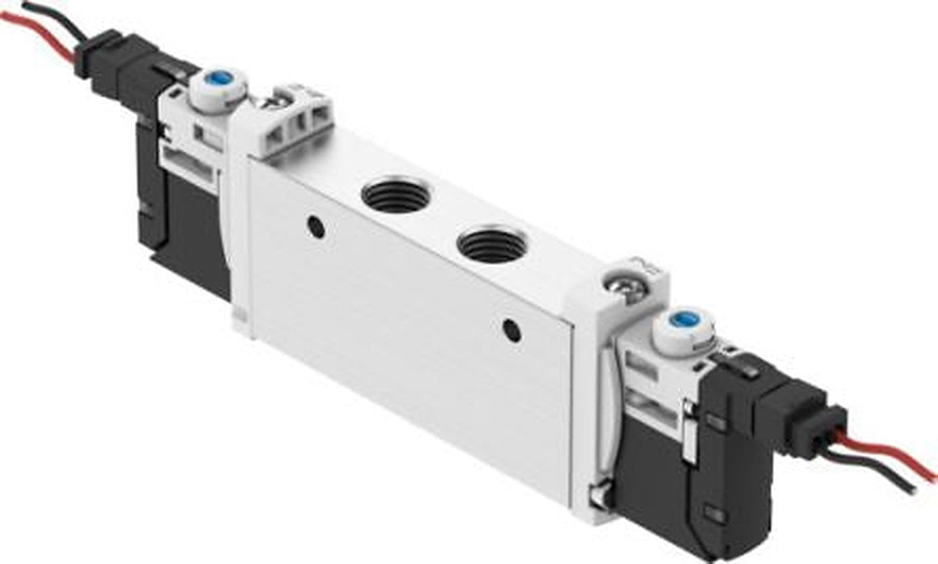 Festo Pneumatic Solenoid Valve - 2 x 3/2-Way, Closed, Monostable Electric G VUVG Series 24V dc