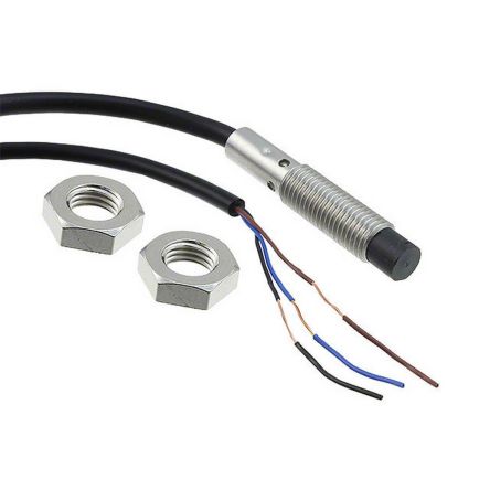 Omron E2B-S08KN04-WP-C1 2M Threaded Barrel Inductive Proximity Sensor, M8 NPN E2B 24V dc 4 mm 30 V dc 200mA