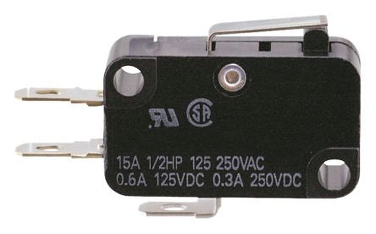 Omron Short Hinge Lever Micro Switch, Tab Terminal, 100mA, 250 V ac, SPDT, IP40