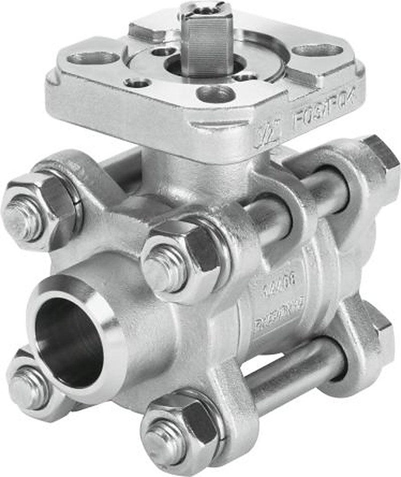 Festo Stainless Steel Threaded Weld-on End, Ball Valve