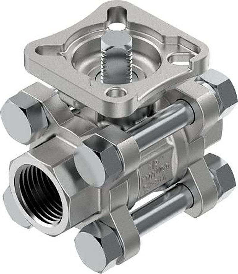 Festo Rod Lever Pneumatic Manual Control Valve VZBE Series, NPT 1/2 in NPT, 4809117