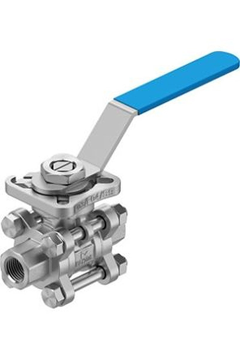 Festo Stainless Steel Threaded Threaded Ball, NPT 63 bar, Ball Valve