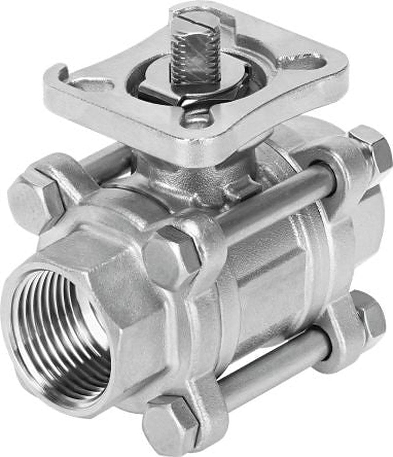 Festo Rod Lever Pneumatic Manual Control Valve VZBE Series, NPT 1/4 in NPT, 4836917
