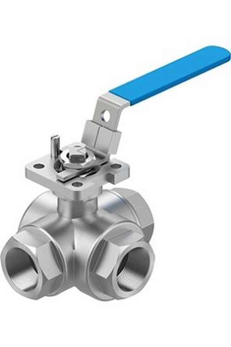 Festo Stainless Steel Threaded Threaded Ball, NPT 63 bar, Ball Valve