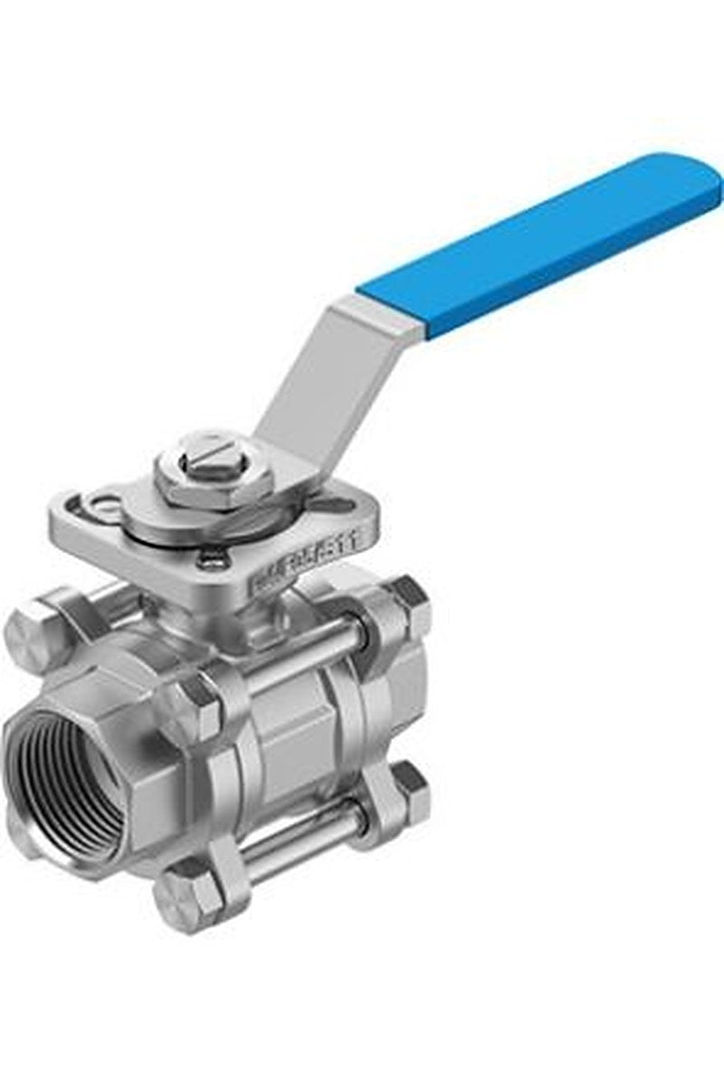 Festo Stainless Steel Threaded Threaded Ball, NPT 63 bar, Ball Valve