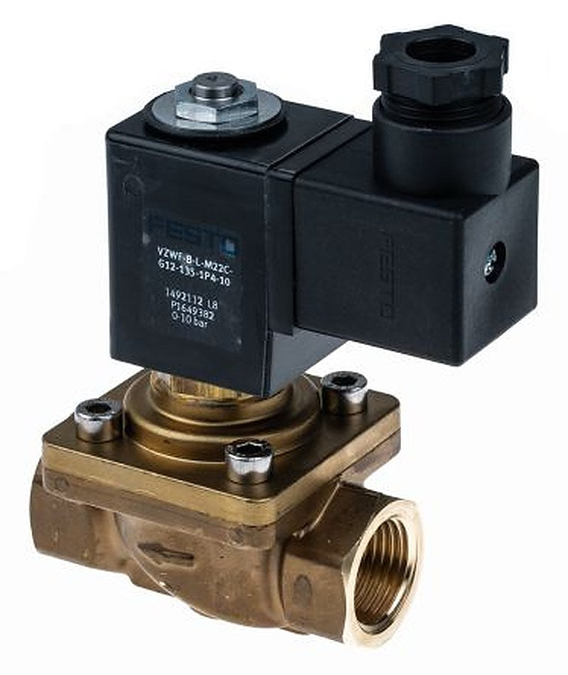 Festo Solenoid Valve - 2/2 Solenoid G VZWF Series 24V dc