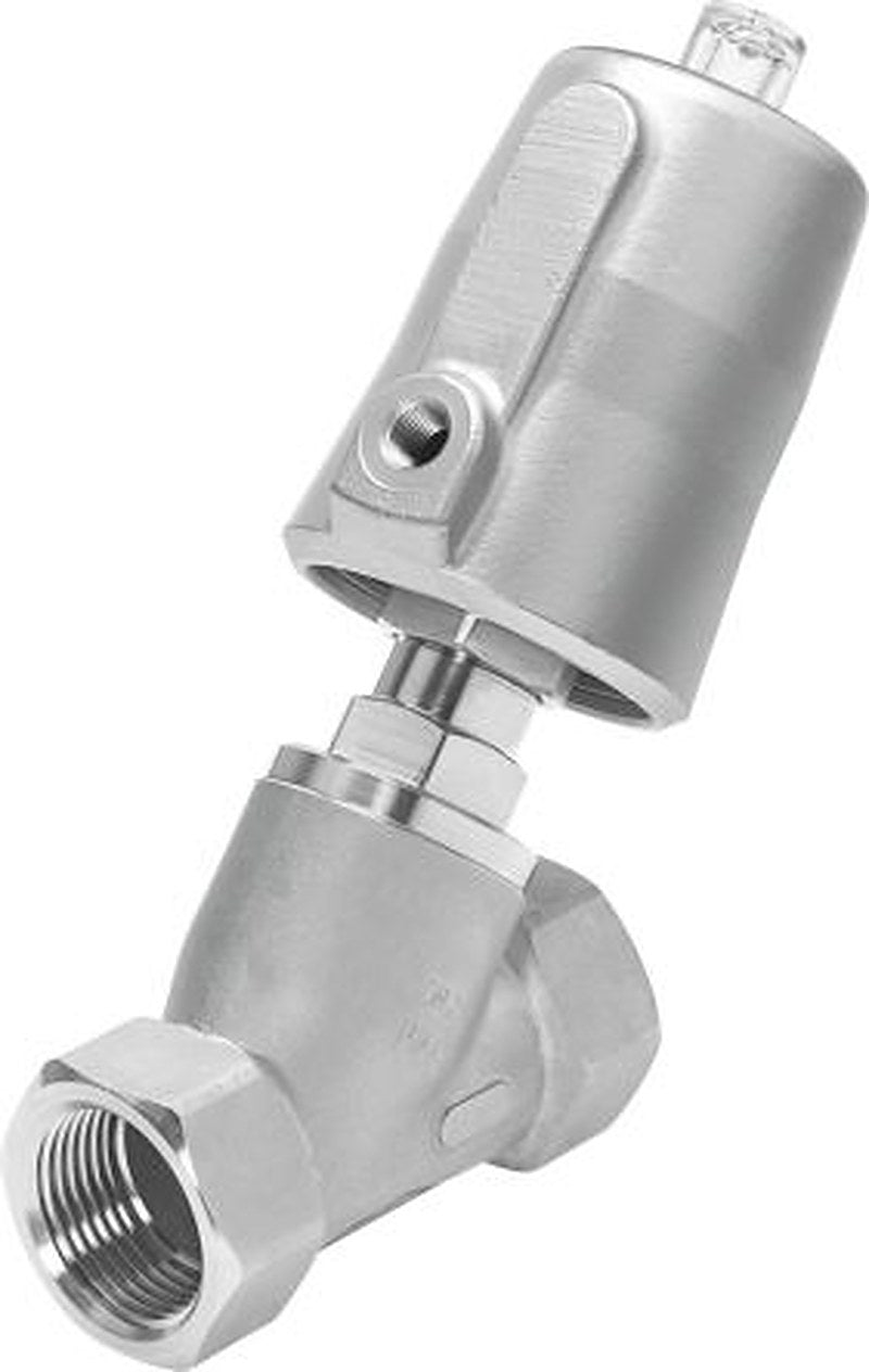 Festo Angle Seat type Pneumatic Actuated Valve, 10 bar, DIN ISO 228, Female 45 mm