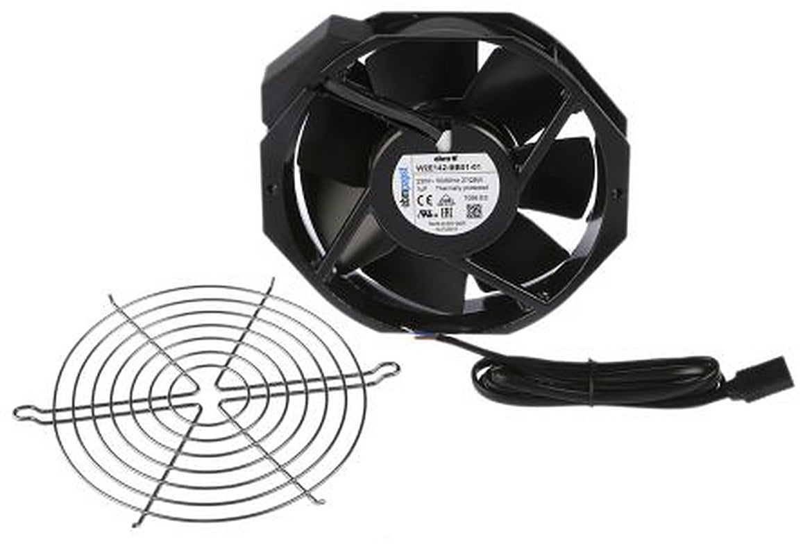 ebm-papst W2E142 Series Axial Fan Kit, 230V ac, 330 m³/h, IP20 150 mm, 172mm, 38 mm