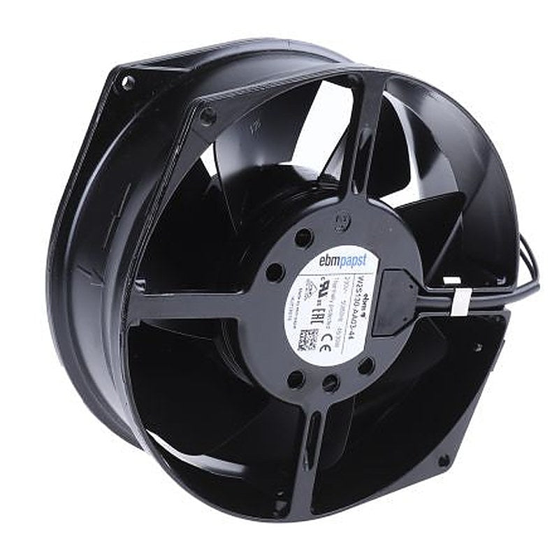 ebm-papst W2S130 Series Axial Fan, 230V ac, 380 m³/h, 45 W, 0.12 A Max, IP22 172 mm, 172mm, 55 mm