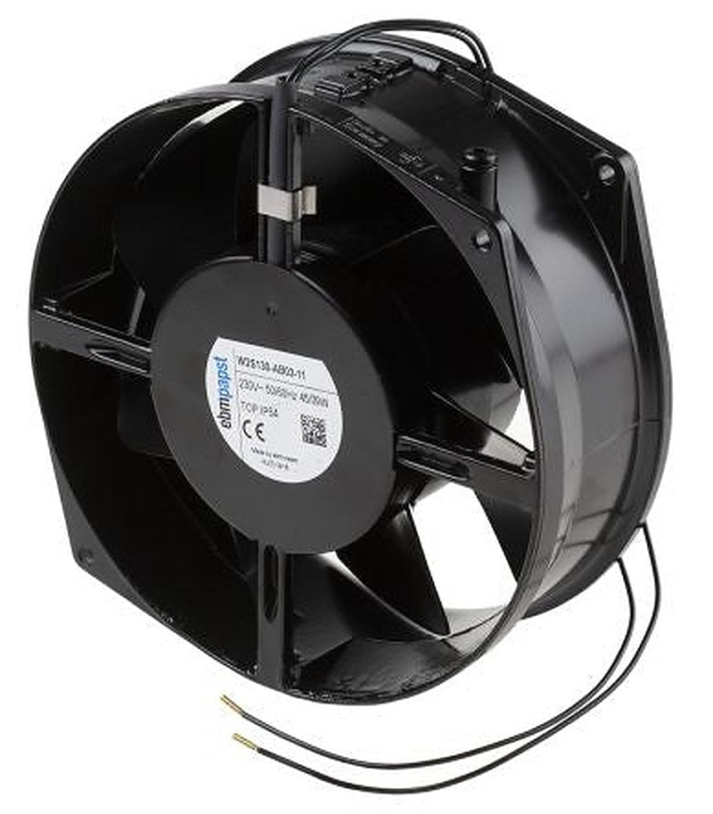 ebm-papst W2S130 Series Axial Fan, 230V ac, 340 m³/h, 45 W, 300 mA Max, IP54 150 mm, 172mm, 55 mm