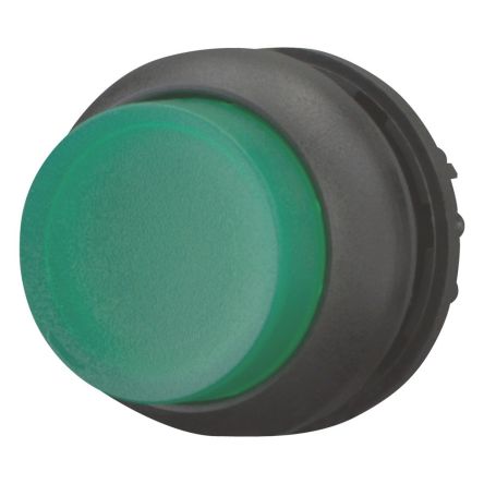 Eaton RMQ Titan M22 Series Illuminated Push Button Actuator, Panel, 22 mm Cutout Green, 1 NO/1 NC, IP67, IP69K