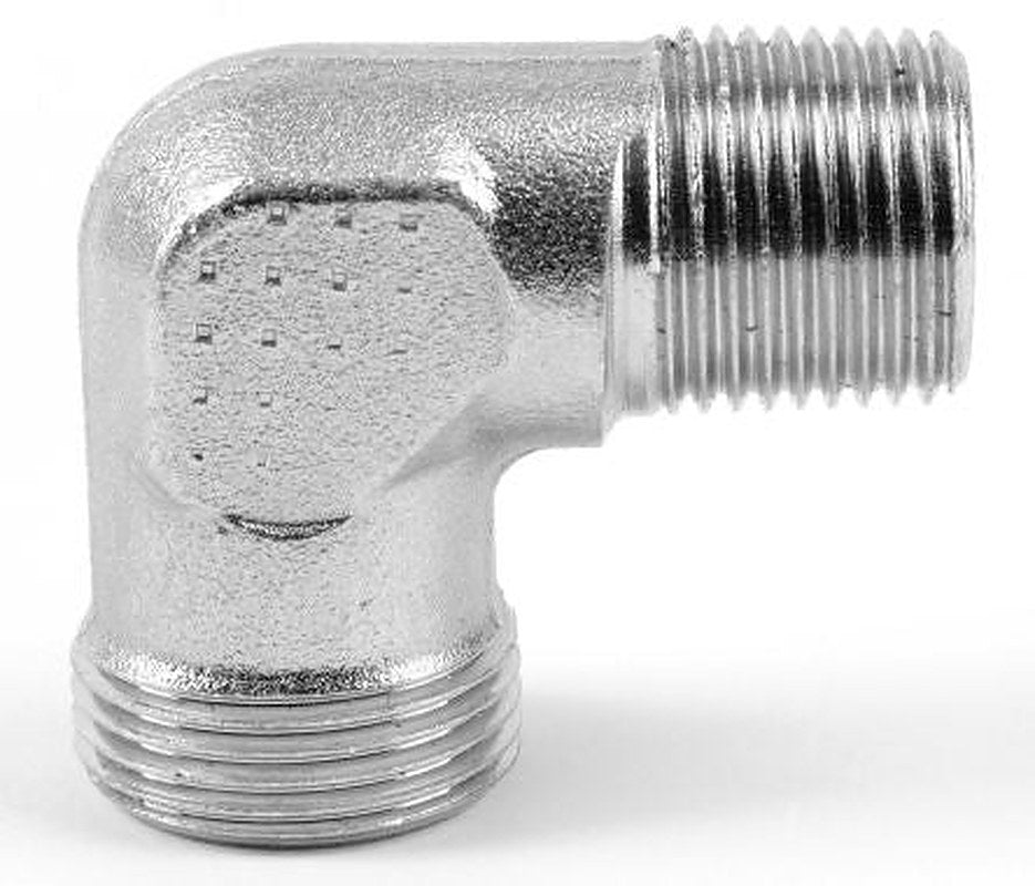 Parker WE08LRCF Hydraulic Fitting Male R, 90 °, Steel, 8 mm Hose ID