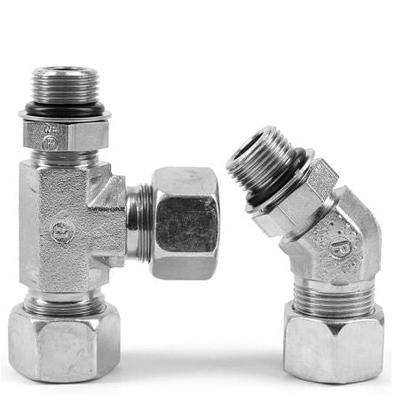 Parker WEE10LROMDCF Hydraulic Fitting Male, 90 °, Steel, 10 mm Hose ID