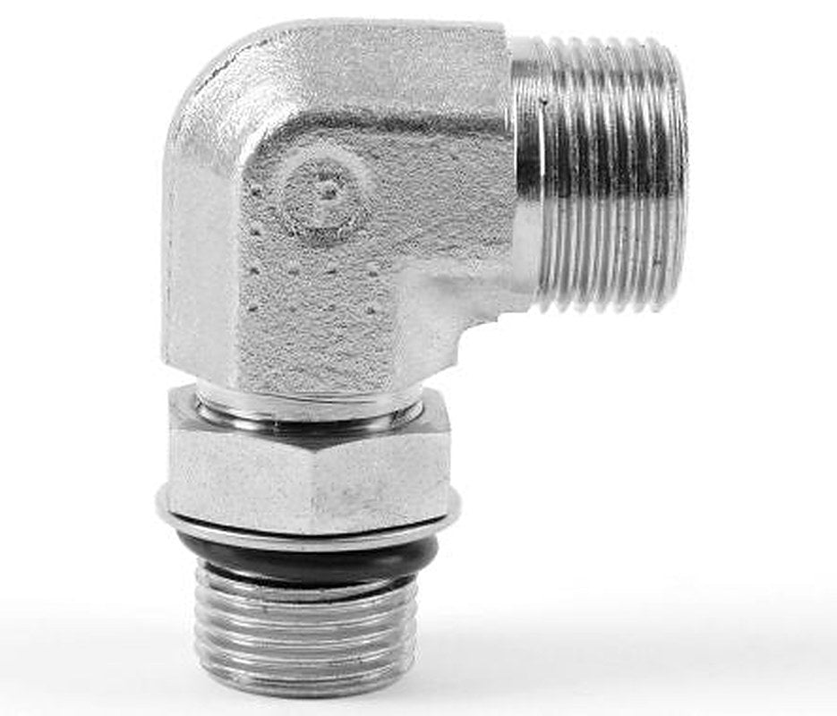 Parker WEE12LROMDCF Hydraulic Fitting Male G, 90 °, Steel, 12 mm Hose ID