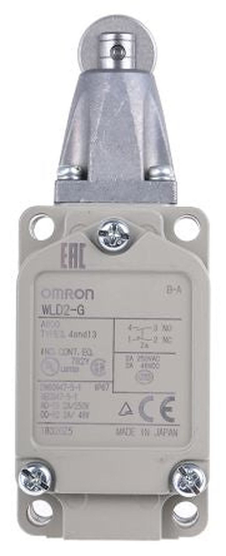 Omron WL Series Roller Lever Limit Switch, 1 NO/1 NC, IP67, Die Cast Aluminium Housing, 600V