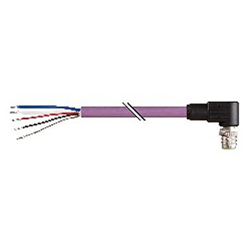 B&R Male 4 way Right Angle to 4 way Unterminated Actuator/Sensor Cable, 5 m