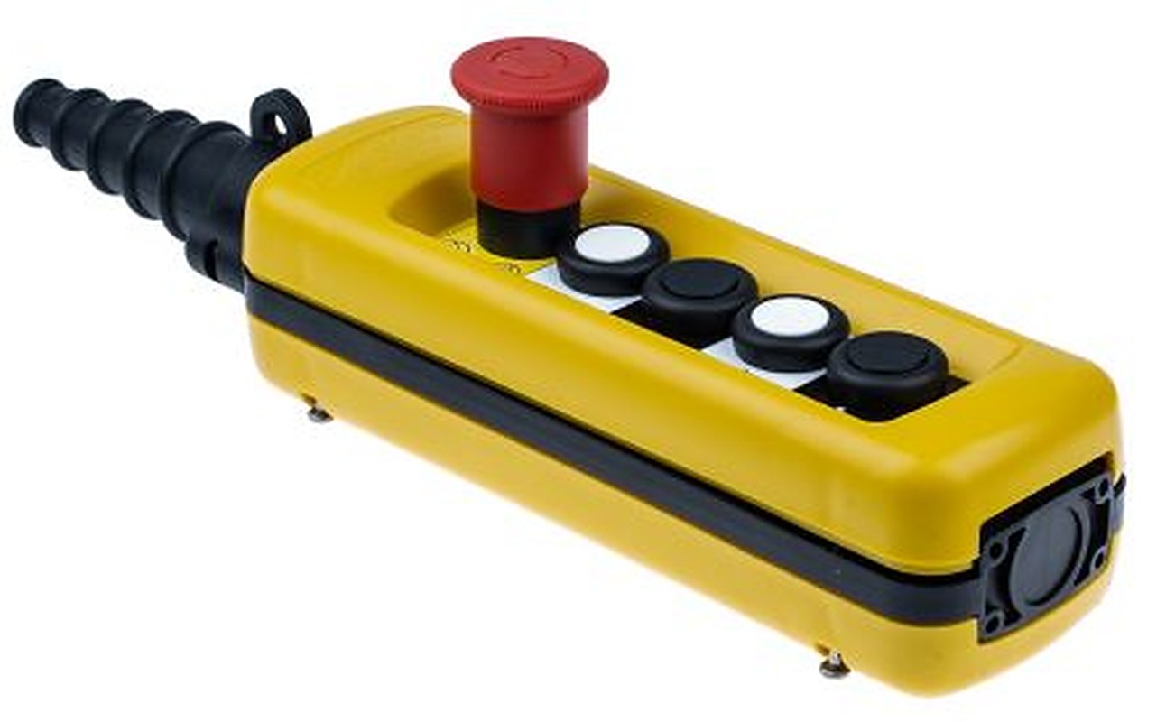 Schneider Electric 4 NO/3 NC Push Button Pendant Station Yellow Polypropylene