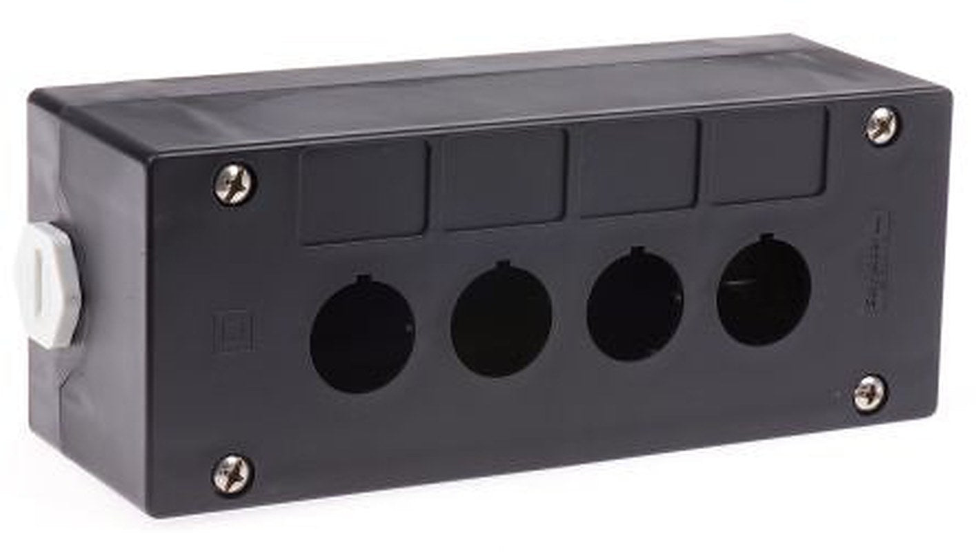 Schneider Electric Black Plastic Harmony XALG Push Button Enclosure - 4 Hole 22 mm Diameter