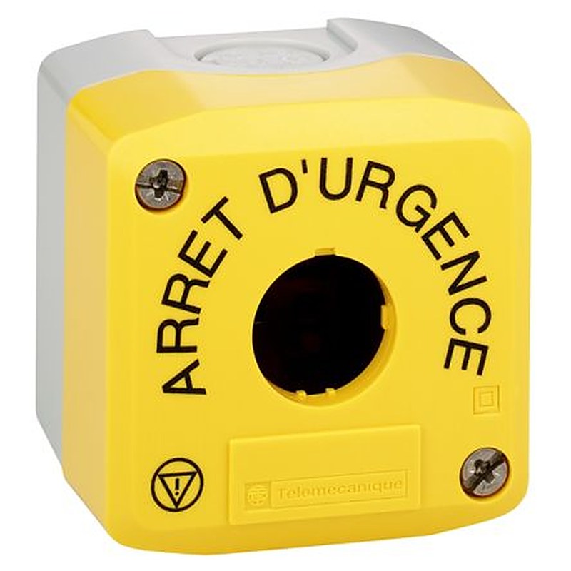 Schneider Electric Yellow Polycarbonate Harmony Control Station Enclosure - 1 Hole 22 mm Diameter