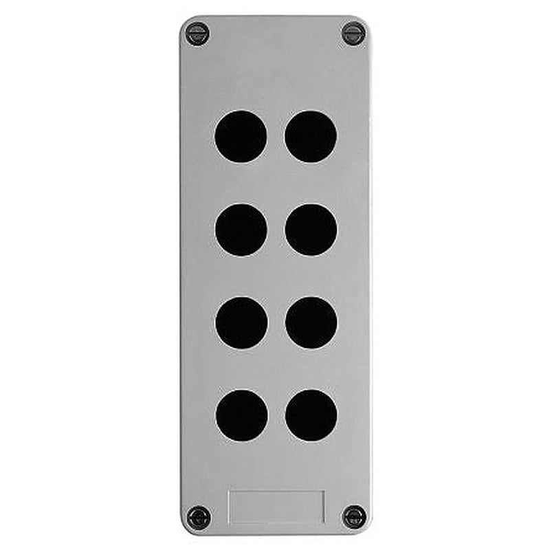 Schneider Electric Grey Glass Reinforced Plastic Harmony Push Button Enclosure - 8 Hole 22 mm Diameter