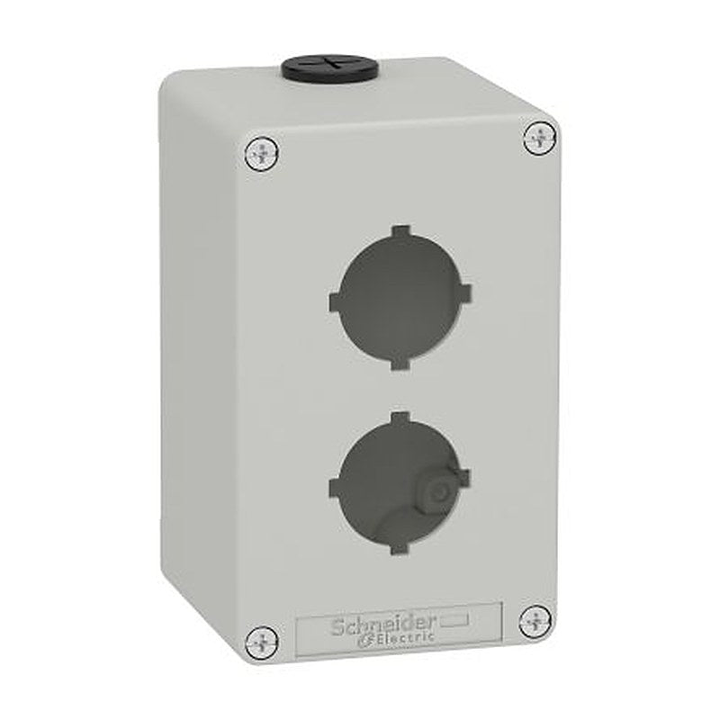 Schneider Electric Grey Die Cast Zinc Harmony Empty Control Station - 2 Hole 30 mm Diameter