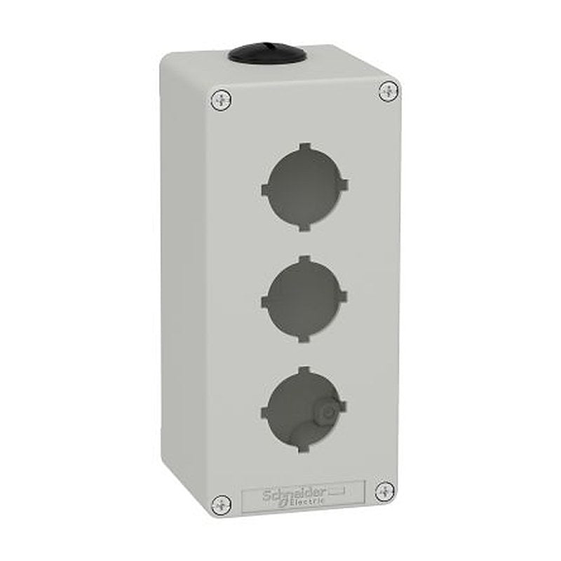 Schneider Electric Grey Die Cast Zinc Harmony Empty Control Station - 3 Hole 30 mm Diameter