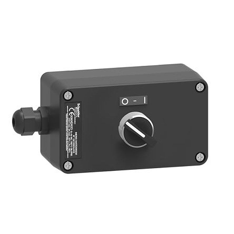 Schneider Electric Control Station Switch - 1 NO, Die Cast Aluminium, 1 Cutouts, Black, IP65, IP67