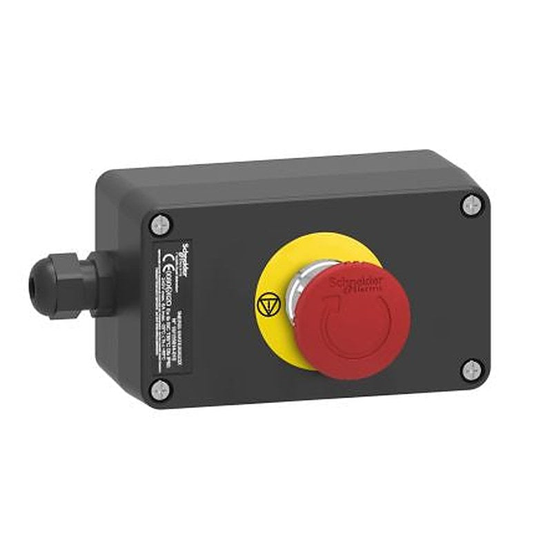 Schneider Electric XAWG1 Series Turn to Release Emergency Stop Push Button, 40 mm Cutout, 1 NC/1 NC, IP65