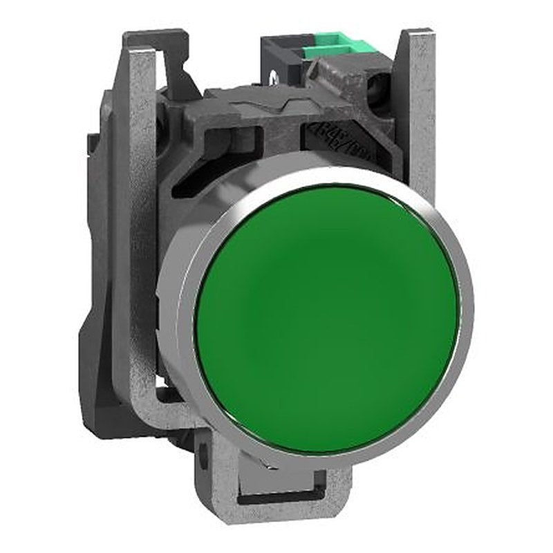 Schneider Electric XB4 Series Pushbutton, Push-On, Socket, 22.5 mm Cutout, 1 NO, IP66, IP67, IP69