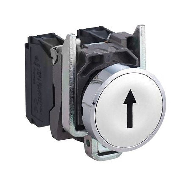 Schneider Electric Harmony XB4 Series Push Button Switch, Slow Break, Panel, 22 mm Cutout, SPST, White LED, IP66, IP67,