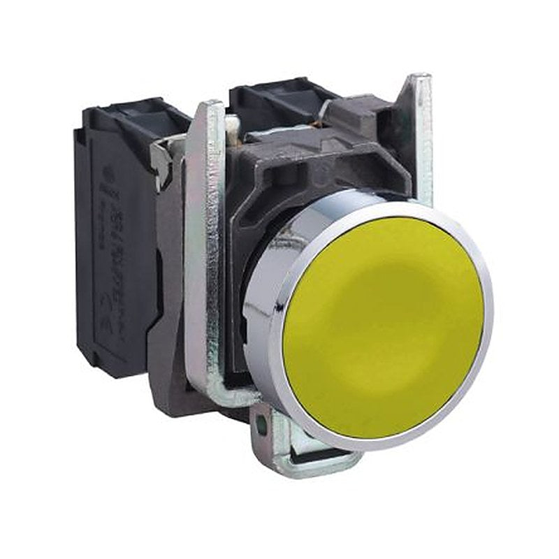 Schneider Electric Harmony XB4 Series Yellow Spring Return Push Button Head, 22.5 mm Cutout, IP69K, IP67, IP66, IP69