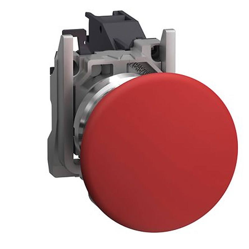 Schneider Electric Harmony XB4 Series Push Button Switch, Panel Mount, 23 mm Cutout Red, 1 NC, IP65