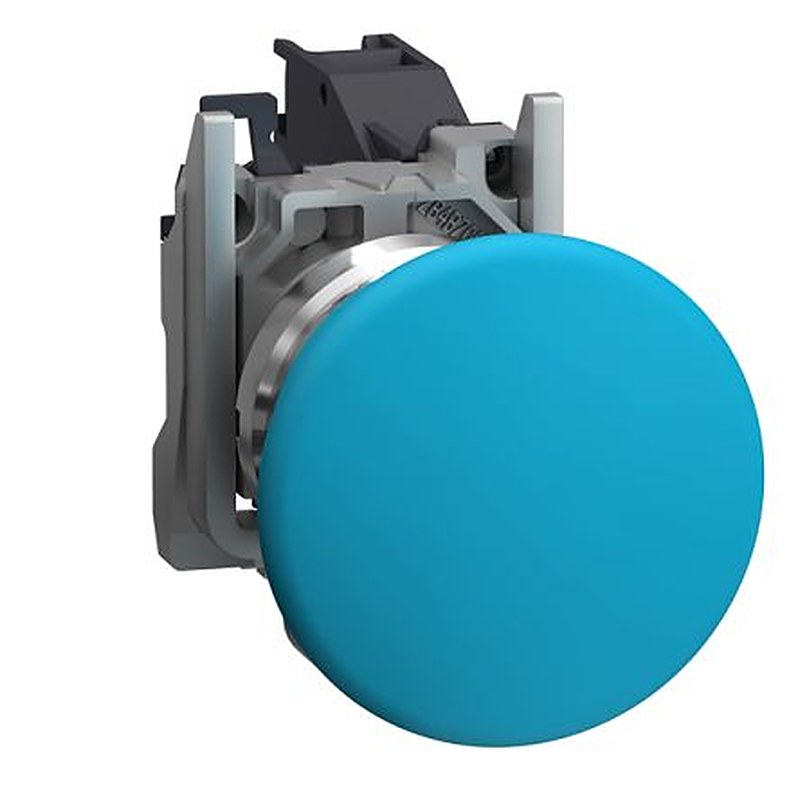 Schneider Electric Harmony XB4 Series Push Button Switch, Spring Return, Through Hole, 22.5 mm Cutout, 1 NO, Blue LED,