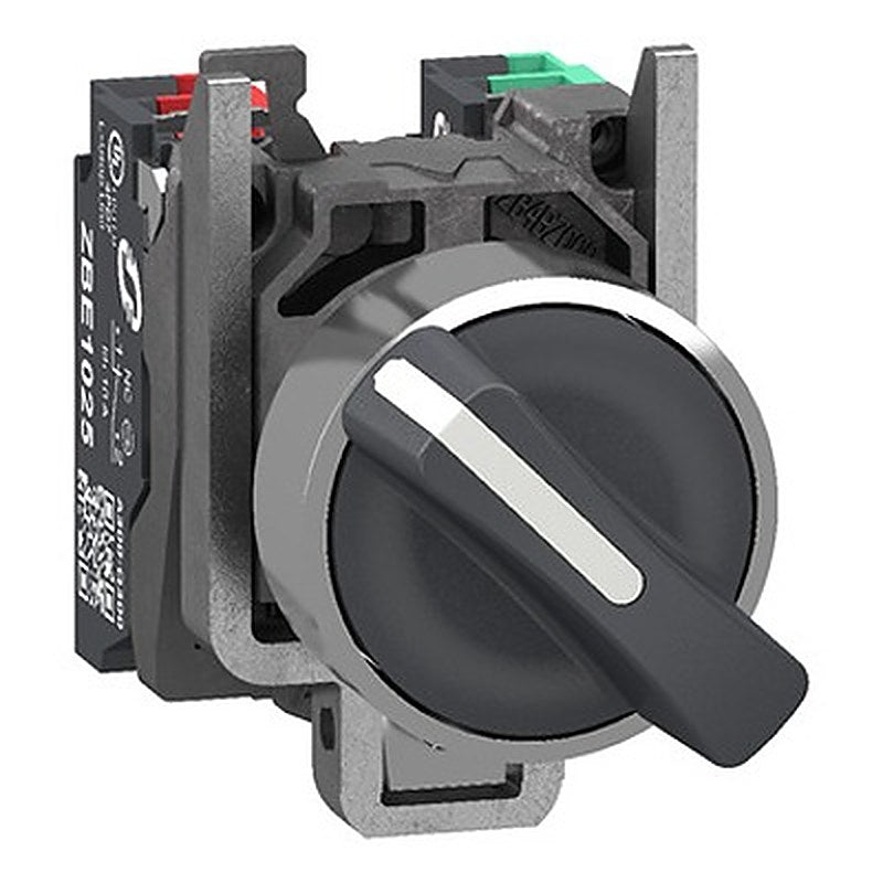 Schneider Electric Standard Handle Selector Switch - (1 NO/1 NC) 22.5 Cutout Diameter 2 Positions