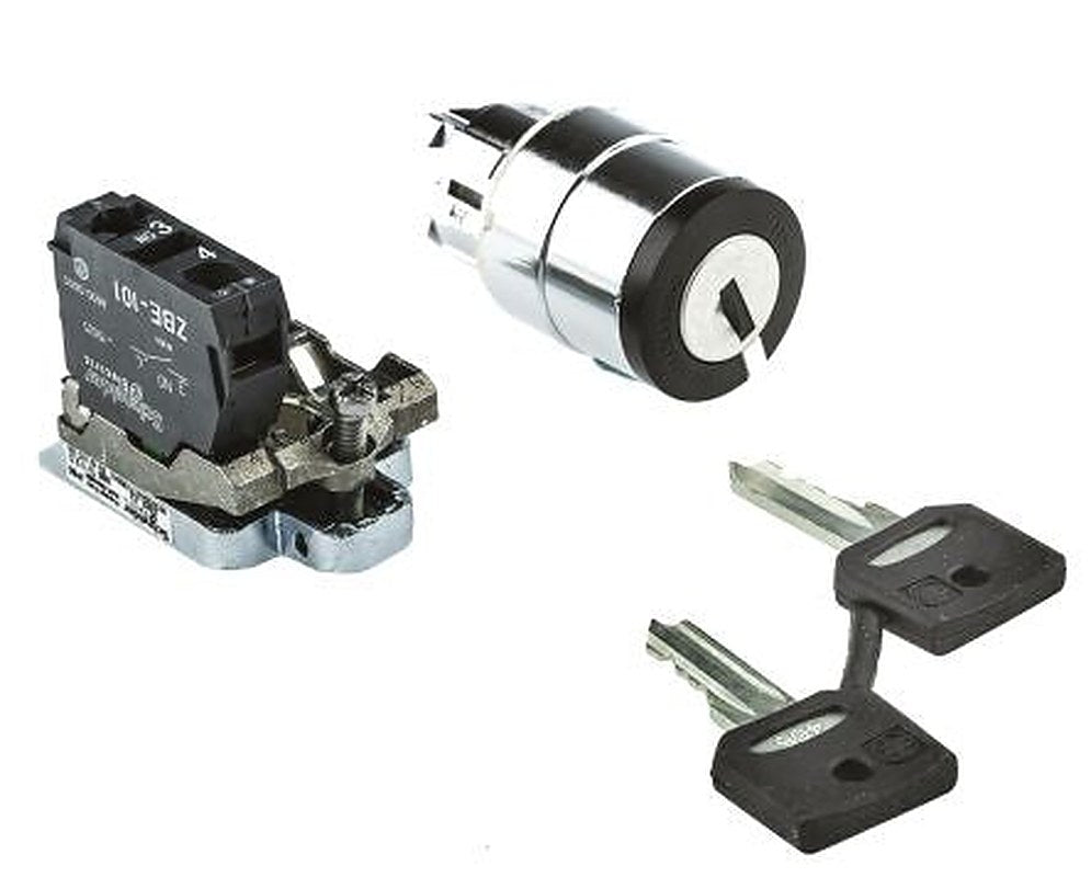 Schneider Electric IP65 Key Switch, 1 NO 2-Way 455-Key