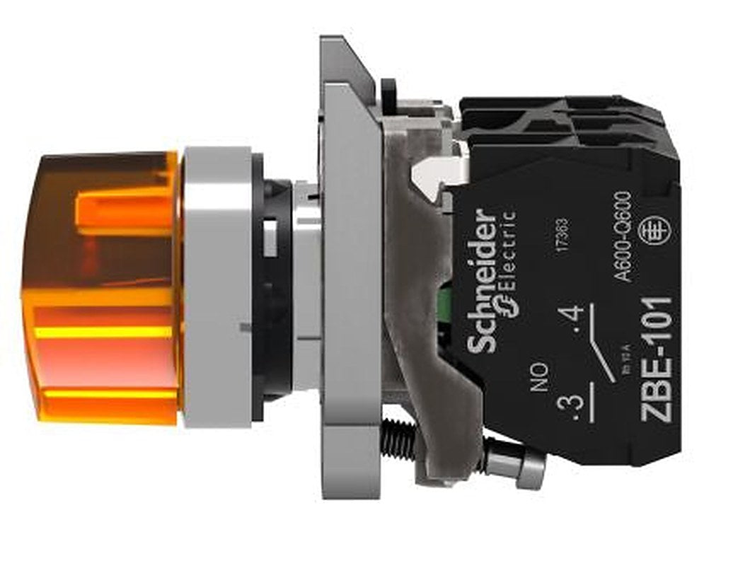 Schneider Electric Handle, Stay Put Selector Switch - (SPDT) 22.5 mm Cutout Diameter Illuminated 2 Positions