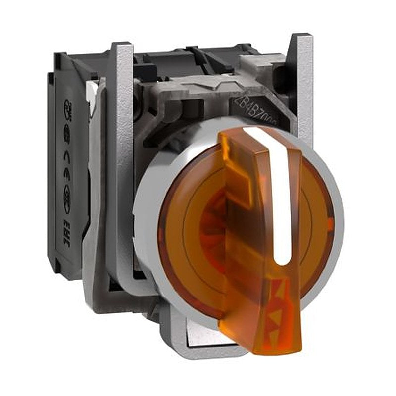 Schneider Electric Knob Selector Switch - (SPDT) 22 mm Cutout Diameter Illuminated 3 Positions